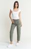 MICA | Seafoam High Rise Tapered Cargo Denim Jeans