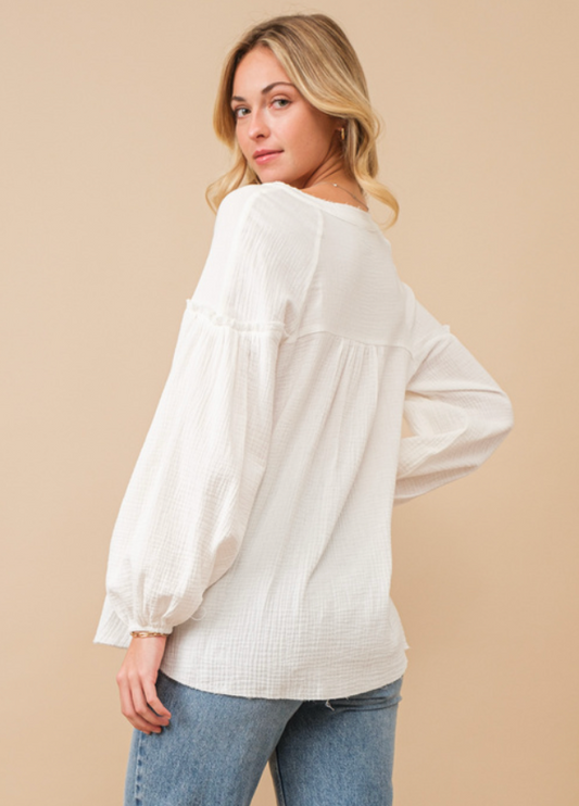 Shoreline Breeze Blouse | COZY CO. *30A JANUARY PREORDER