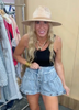 Washed Ruffle Denim Shorts | OLI & HALI