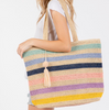 Pom Pom Tassel Multi Color Tote Bag