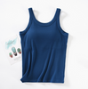 Athleisure Built-in Bra Rib Tank Top (7 COLORS)