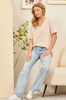 Casual Basic Cotton V Neck Short Sleeve *DEAL