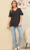 Casual Basic Cotton V Neck Short Sleeve *DEAL