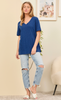 Casual Basic Cotton V Neck Short Sleeve *DEAL