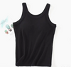Athleisure Built-in Bra Rib Tank Top (7 COLORS)