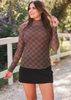 Keigan Mesh Chocolate Check Shirt | JESS LEA