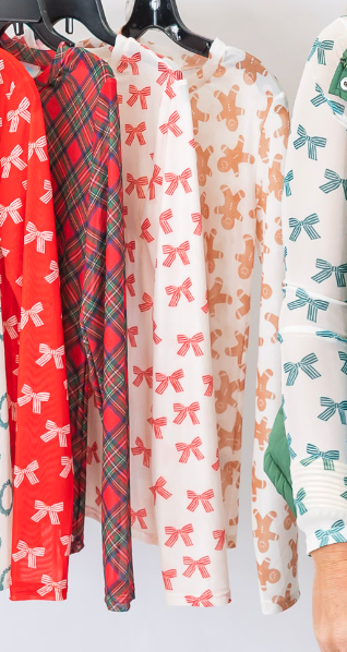 Marlie Holiday Red Bow Mesh Top | SALTY WAVE *PREORDER - START SHIP LATE NOVEMBER