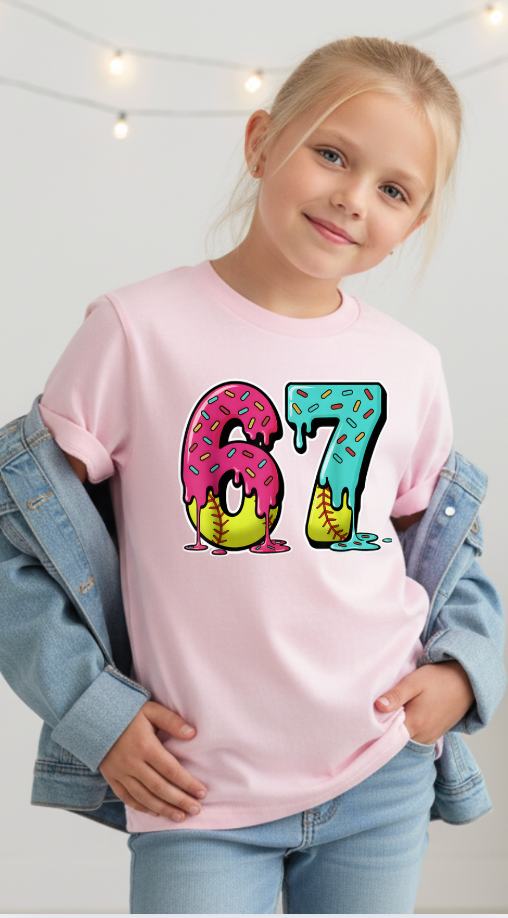 67 Softball Tshirt Youth/adult