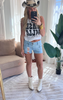 LOW RISE DENIM SHORTS 