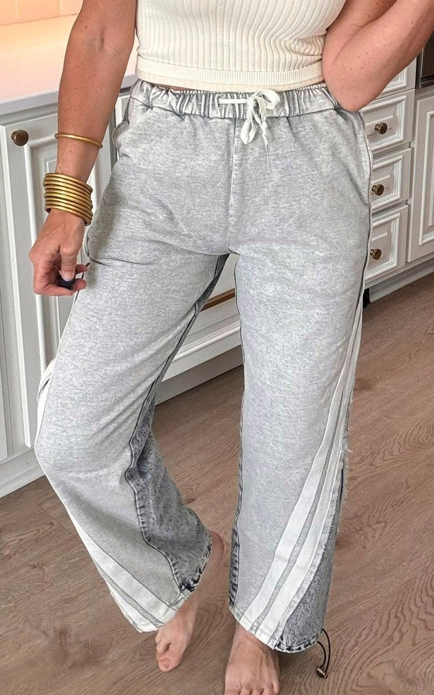 Two Color Jeans Two Tone Washed Contrast Oversized Denim Jeans | OLI & HALI – BAD HABIT ...