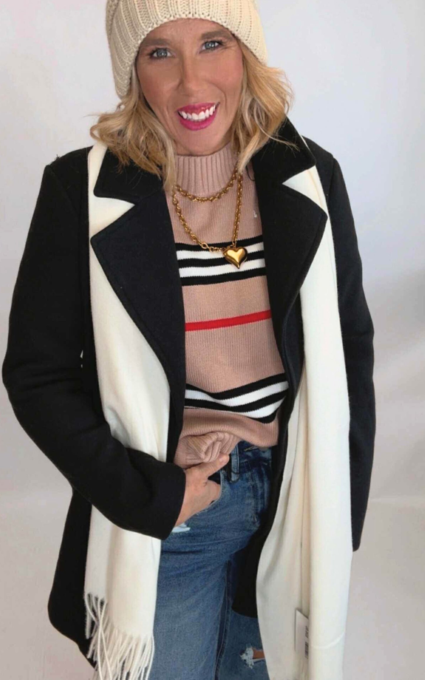 Black Fleece Single Breasted Coat