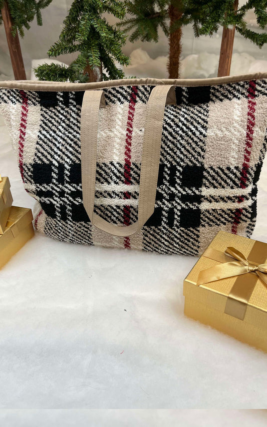 Plaid Tote Bag