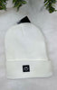 Ivory Smiley Face Patch Beanie **DEAL - COUPON EXCLUDED