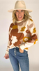Floral Crew Neck Oversized Sweater