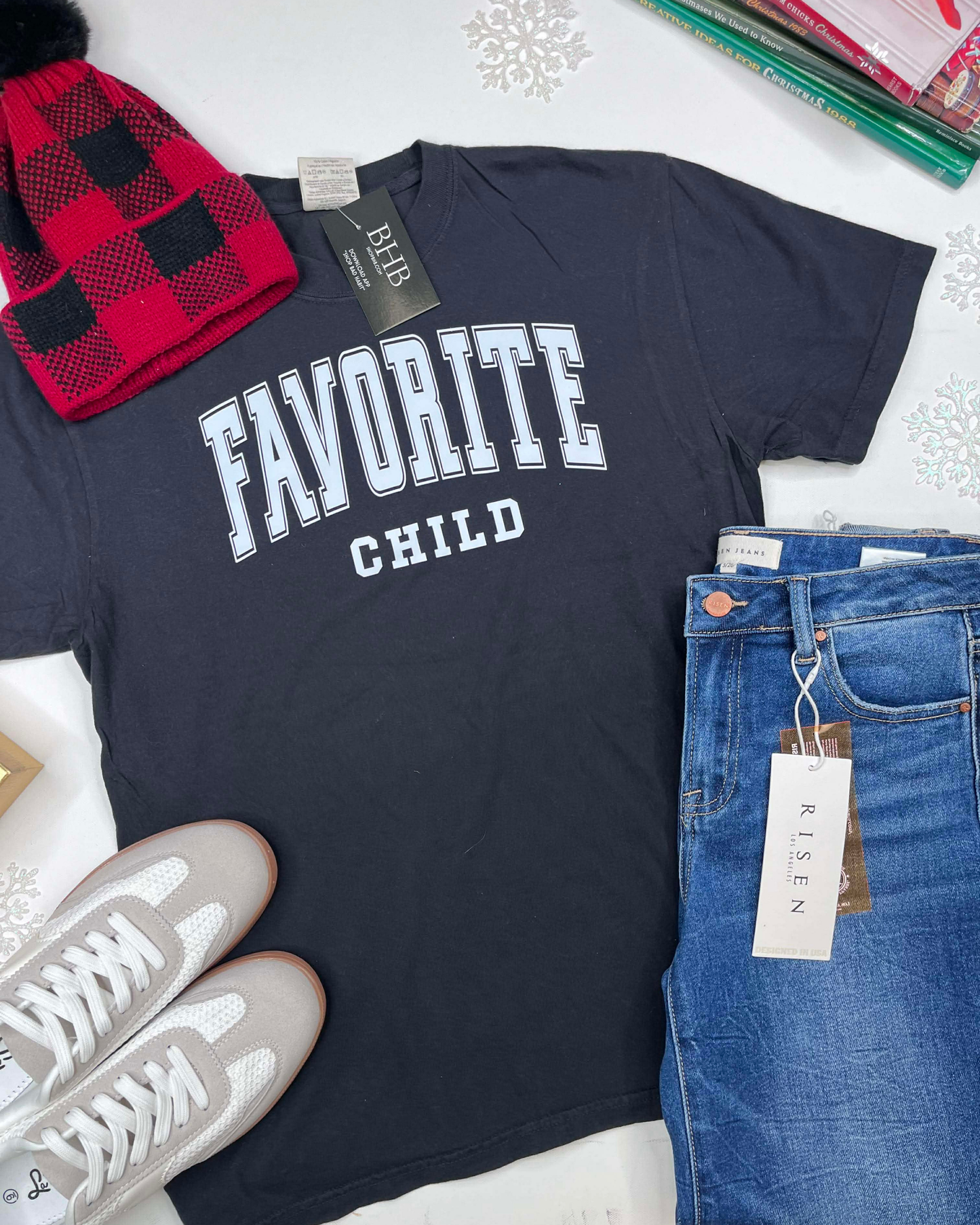 Favorite Child Black Garment-Dyed Graphic T-shirt | Comfort Colors *DEAL*