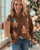 Sequin Gingerbread Hat Oversized Sweatshirt