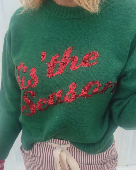 Tis the Season Christmas Holiday Sweater Top