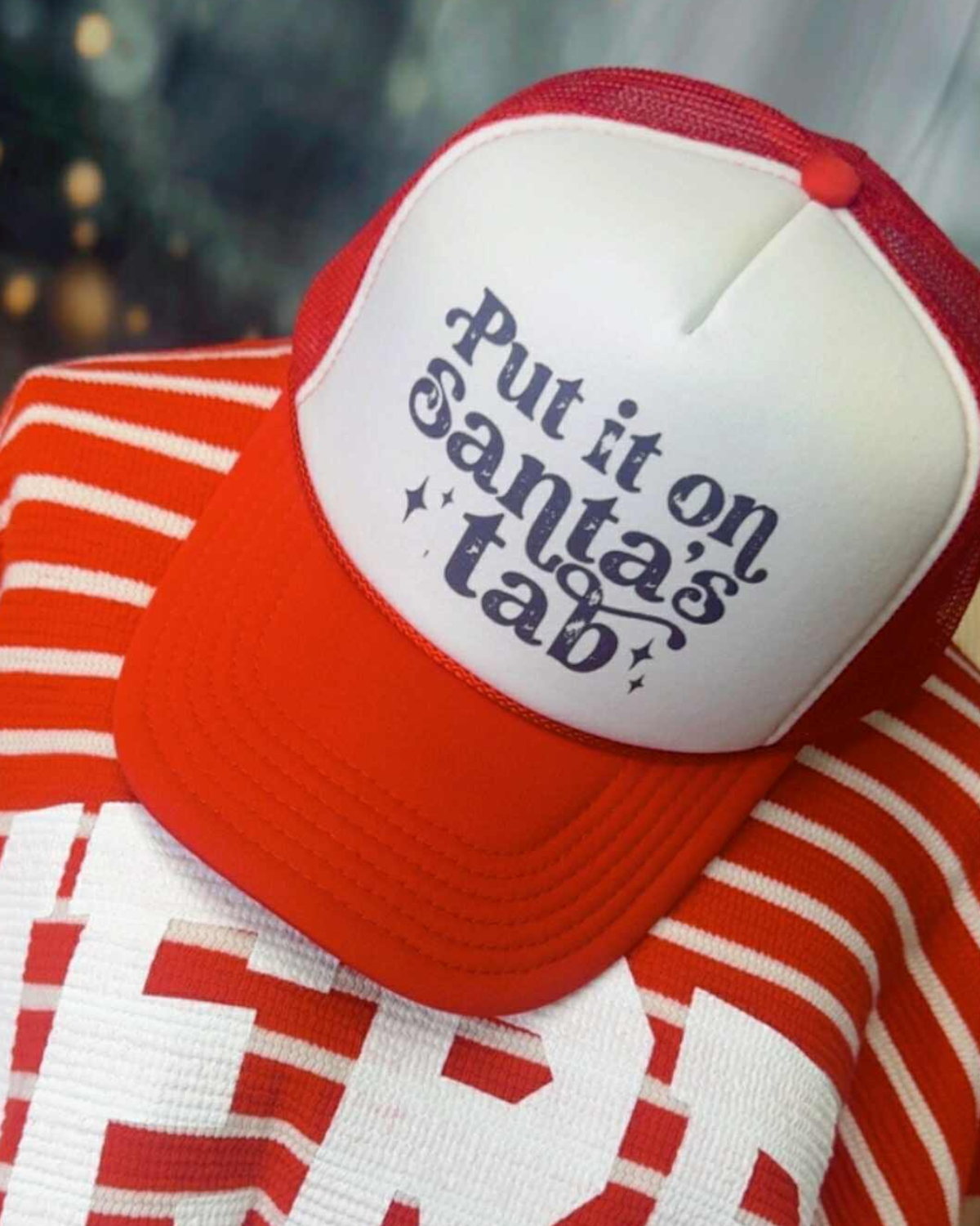 Put it On Santa's Tab Trucker Hat - Red *DEAL*