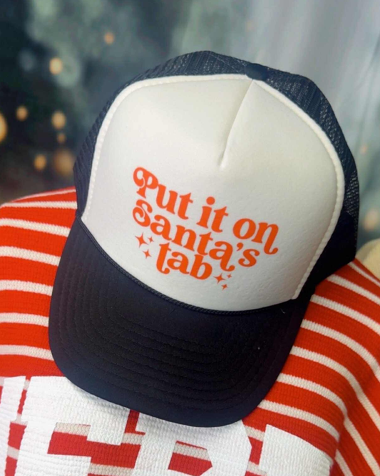 Put it On Santa's Tab Trucker Hat - Black *DEAL*