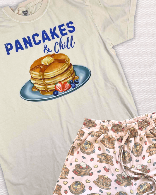 Pancakes & Chill Garment Graphic T-shirt
