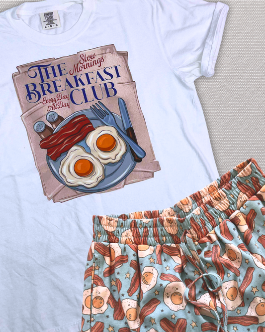 Slow Mornings Breakfast Club Garment Graphic T-shirt