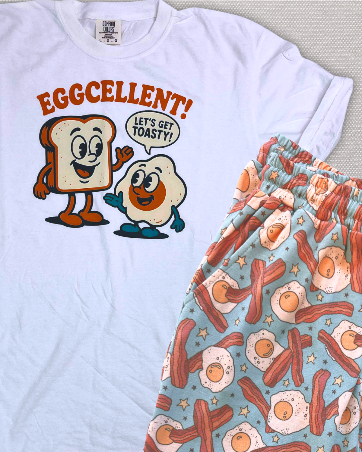 Eggcellant Lets Get Toasty Garment Graphic T-shirt