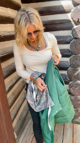 Forest Green Switch Puffer Vest w/ 2 Detachable Hoodies | SALTY WAVE