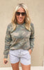 Casual grey fleece lounge shorts with adjustable waist tie and relaxed fit.