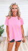 Cotton Boyfriend Round Neck Tee | ZENANA *DEAL