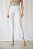 HIGH RISE ANKLE SKINNY WHITE DENIM - MICA