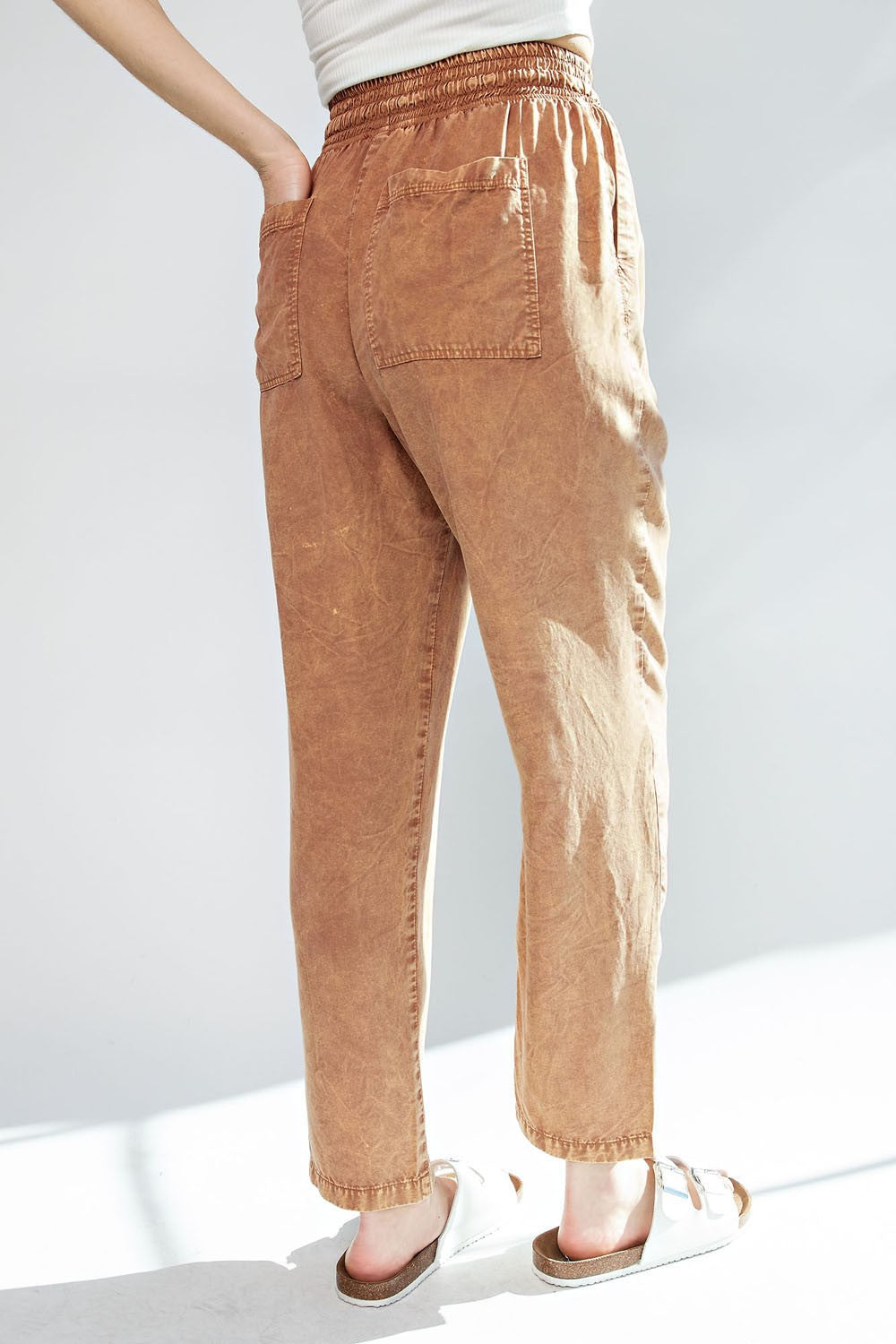 Tencel Mineral Washed Long Pants | Rae Mode