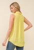 Hi Lo Button Up Sleeveless Collar Top * NEW COLORS*