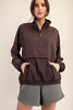 Crinkle Woven Quarter Zip Active Jacket | RAE MODE