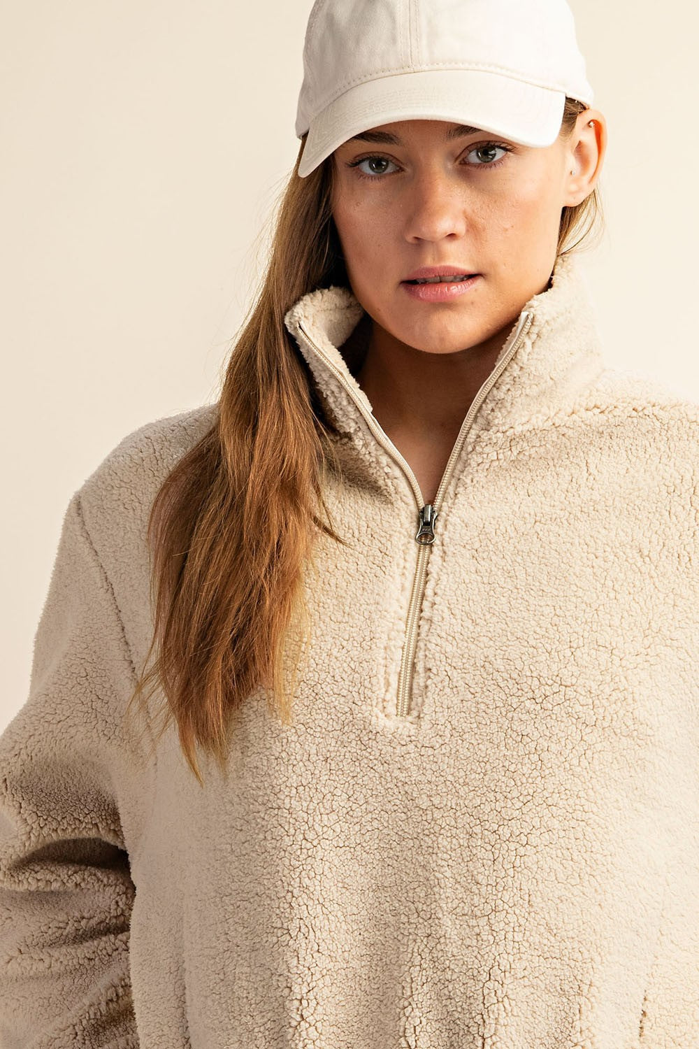 Micro Sherpa Quarter Zip Jacket | RAE MODE *PREORDER ITEM*