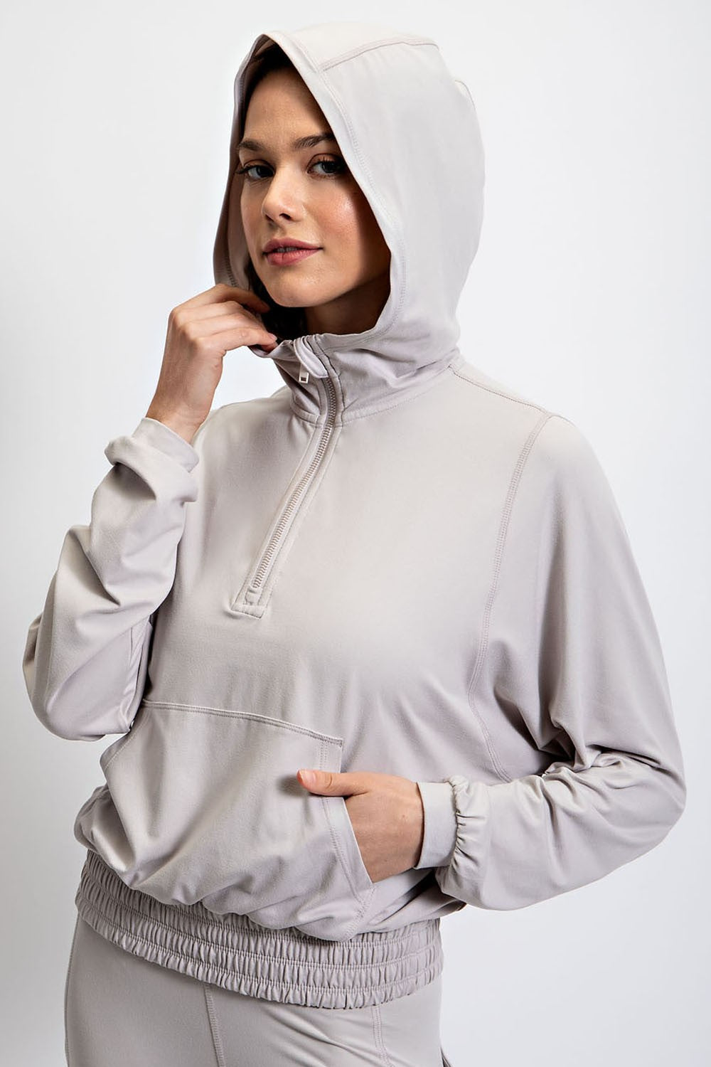 Butter Quarter Zip Hoodie w/ Kangaroo Pocket - Final Sale