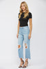 Mica 90's Vintage Crop Flare Denim Jeans