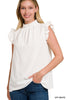 Airflow Mock Neck Sleeveless Blouse - Final Sale