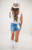 All Tied Up Linen Lace Up Tank Top