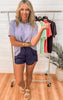 Short Sleeve Two-Tone Thermal Top * DEAL