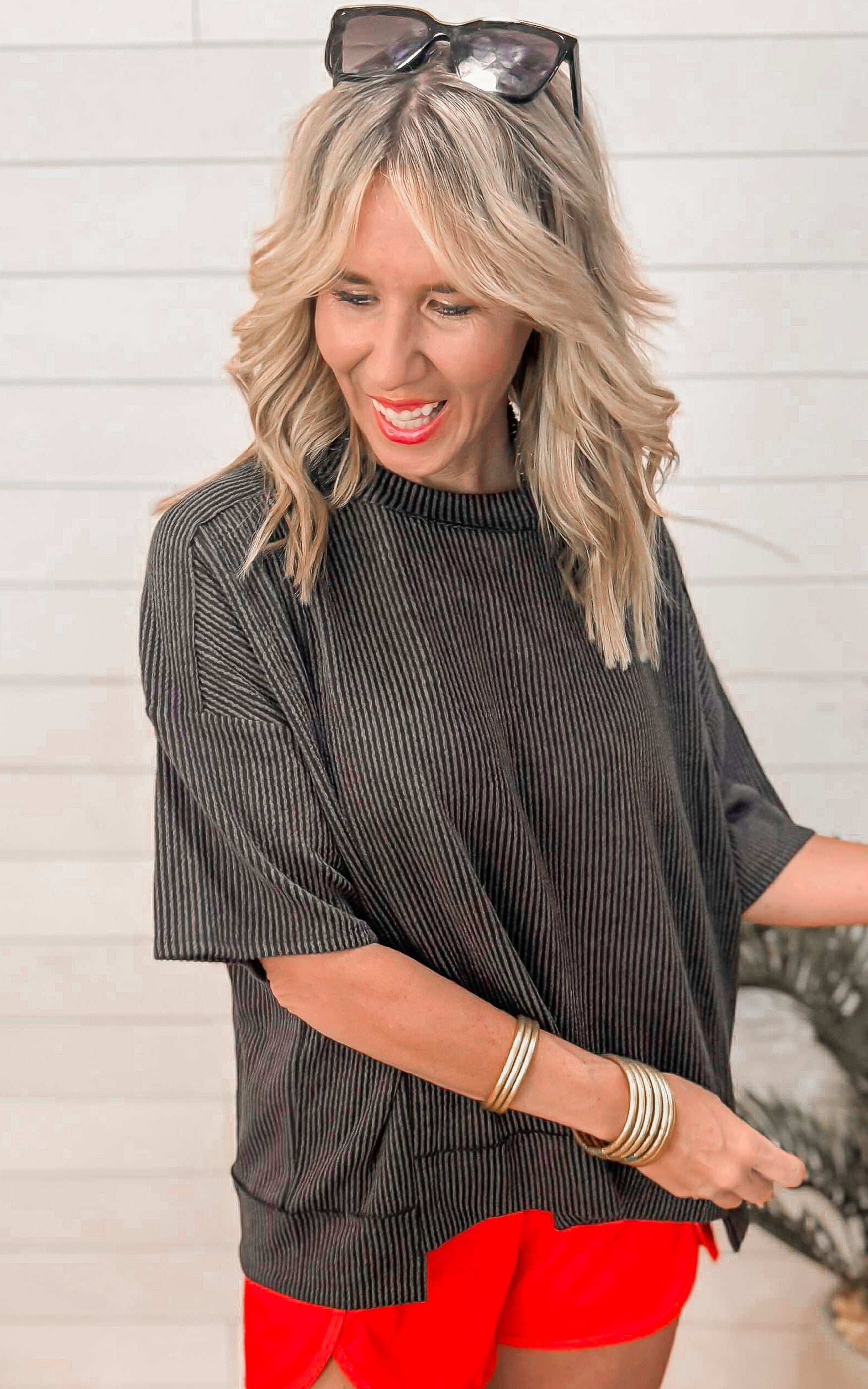 Curly Rib Knit Top *DEAL – BAD HABIT BOUTIQUE