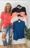 Casual Basic Cotton V Neck Short Sleeve *DEAL