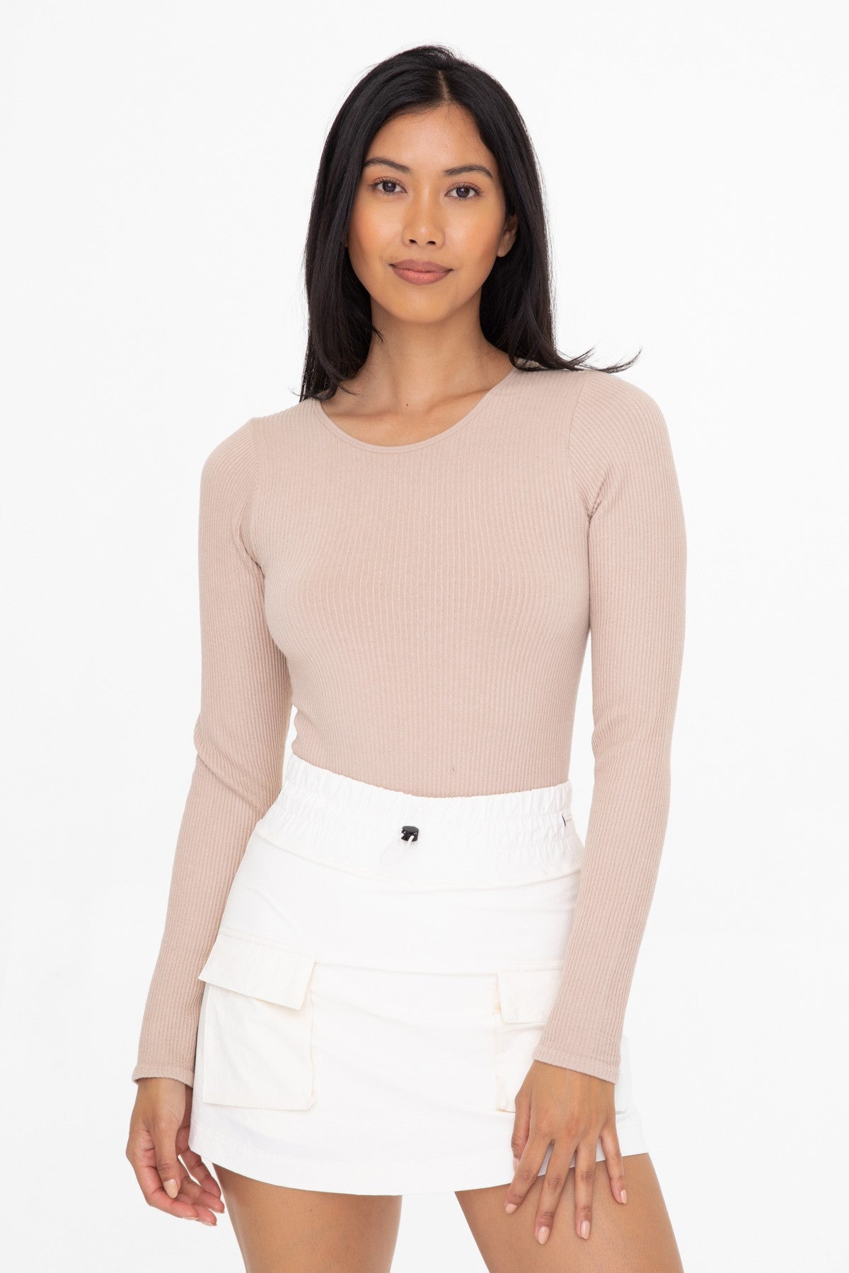 Ribbed Seamless Long Sleeve Bodysuit | MONO B