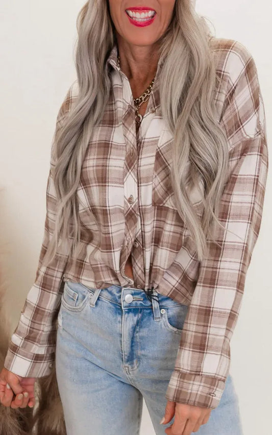 Light Weight Brown Plaid Flannel Shirt | BE COOL *LA LIVE PREORDER 3.3