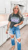 BHB Checkered Birthday Graphic T-shirt - DEAL