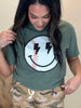 Baseball Smiles Garment Dyed Graphic T-shirt