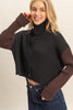 Contrasting Sleeves Sweater Cardigan (3 COLORS) | HYFVE *LA LIVE PREORDER