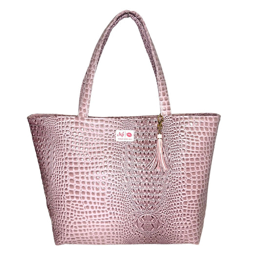 LIVE BOX- Bubble Gator Blush Tote | MAKEUP JUNKIE *30A SEPT PREORDER