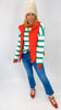 Holiday Cheer Stripe Knit Pullover Top
