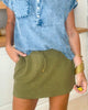 Well Loved Olive Ribbed Skort | JESS LEA