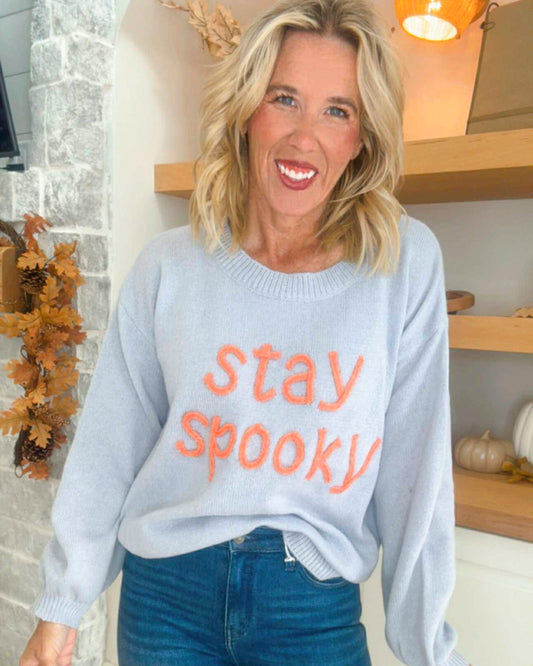 Stay Spooky Halloween Sweater Top